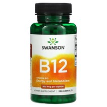 스완슨 비타민 B12 500mcg 260캡슐, One Color, One Size, 1개, 260개