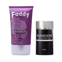 패디 FADDY 몰딩 클레이 헤어 왁스 120ml+나녹신 헤어 파이버 22g, 블랙
