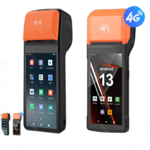 4G LTE POS 터미널 내장 2D 바코드 스캐너 겸 NFC 카드 리더 겸 PDA 프린터, 3G Android 8.1, EU
