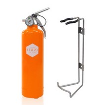 NEW 뉴 피레보 FIREVO 디자인 소화기 벌크와 스텐벽부거치대 / ABC 분말 예쁜 실용적 선물용 가정용, NEW 레트로오렌지 벌크+벽부스텐거치대