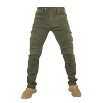 라이딩진 바이크팬츠 오토바이 청바지 표준 버전 자동차 라이드 여름 라이딩, 04 GREEN without gear
