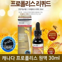 캐나다 프로폴리스 원액 100 액상 리퀴드 스포이드 고함량 플라보노이드 항산화 구강항균 면역력 SOD 키즈 아기 임산부 온가족 목건강 효과, 1개, 30ml
