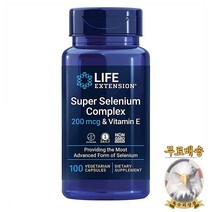미국산 라이프 익스텐션 슈퍼 셀레늄 콤플렉스 200mcg 비타민E 100정 3팩 Life Extension 선물증정, 3개