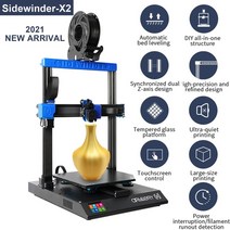 artillery sidewinder x2 초저소음 3d 프린터 300300400mm(2.8인치 컬러 터치스크린 포함) 자동 레벨링 이중 z축 임프레소라, 협력사, SW x2