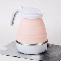 냉온수기 냉수 온수 셀프 소형 미니 정수기 전기 주전자 실리콘 접이식 휴대용 여행 난방 보일러 차 끓는 냄비 홈 캠핑 공급, 분홍색, 우리를