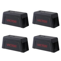 빅터 Victor M241 손 대지 않고 보이지 않는 업그레이드된 실내 전자 쥐덫, 4 Pack