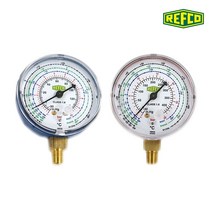 레프코 M2-DS-R134a 에어컨 냉동 냉매 압력게이지 (R22 R32 R410A), M2-500-DS-R134a (고압)