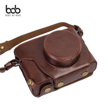 bob 후지필름 Fuji X100F 카메라 가죽 케이스 스트랩, 후지X100F/블랙
