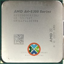 AMD A4-Series A4-5300 A4 5300 5300K 5300B 3.4 GHz 듀얼 코어 클래딩 CPU AD530BOKA23HJ / AD5300OKA23HJ 소켓 FM2, 한개옵션0