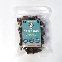 아침애 대용량 강아지 수제간식, 1개, 대용량 오리 목뼈껌(중)400g