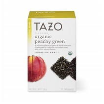 타조 티 피치 그린티 20티백 6박스 Tazo Organic Peachy Green Tea Filterbags 20 Count (Pack of 6), 1set