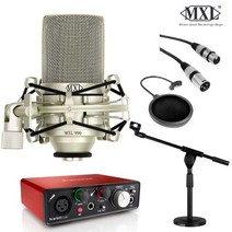 MXL 990 콘덴서 녹음용마이크 스칼렛솔로 (3세대) 1인미디어방송세트 ITFCS4, 본품
