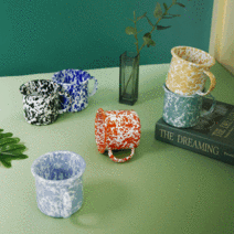 하코야 법랑마블 머그컵 에나멜머그컵 법랑컵 350ml, 코발트블루