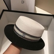 투톤 클래식 페도라 M 로고 메종 미셸 패스트볼 모자
