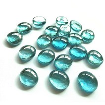 Liying shop 유리 보석 돌 꽃병 필러용 0.9kg 플랫 마블 자갈 테이블 흩어짐 수족관 어항 파티 장식 크리스탈 바위 약 200 피스 그린 USA 미국, Aqua Blue