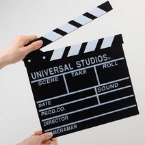 코볼 클래퍼보드 슬레이트 슬레이트보드 인테리어소품 클랩스틱 클랩보드 메모판 딱딱이 영화촬영소품 무비슬레이트 낙서장 크래퍼 칠판, 나무