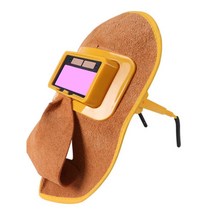 용접두건 가죽마스크 보호면 용접면 숨 구멍 마스크, 마스크+ 클리너 10개가 포함