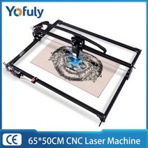 레이저커팅기 각인기 마킹기 CNC 6550 2축 새긴 무늬 기계 작업 영역 65x50 20w 레이저 조각사 절단 목재 용 비상 정지, 02 With Offline, 02 CN, 02 1000mw laser