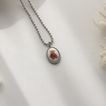 테디베어 미아방지 목걸이/써지컬 미아방지 각인, 55cm