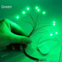 프라모델도료 10pcs 1206 smd led 램프 플러스 1pc 무료 3v cr2032 버튼 셀 배터리 상자 없이 배터리 모델 기차 diy 모델 만들기 건담, 초록