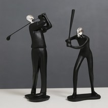 스포츠 골프 야구 피규어 동상 공예 장식품 캐비닛 장식, 축구 선수