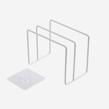 벽부착형 대 모던주방용품 도마거치대 냄비뚜껑정리 쟁반걸이 접시꽂이 도마받침 칼도마꽂이, 화이트, 본상품선택