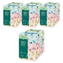 [코디] 해피퍼피 미용티슈 250매x6입 4팩, 단일속성