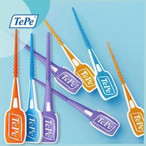 TePe 테페 이지픽 실리콘 치간칫솔 EasyPick 12개입/36개입, [36개입] M,L (파랑)