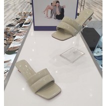 슈바이영 여성 스퀘어토 라텍스 에나멜 슬리퍼 그린