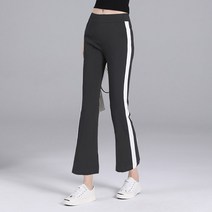 여성 양면 배색 나팔 팬츠 면바지 GB6740