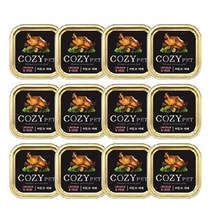 네츄럴오 코지펫 강아지습식캔 치킨과야채맛 90g x 12개, 코지펫 강아지습식캔 치킨과야채