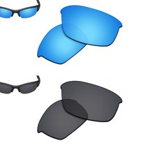 편광 교체용 렌즈 호환-오클리 Flak Jacket 선글라스 - Options, Black+Blue