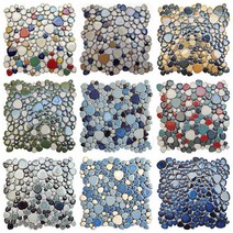 세라믹 자갈 돌 DIY 타일 30X30 미끄럼 방지 바닥 매트 발 마사지 화장실 온천 목욕탕 인테리어, 30X30 2개, 다크카키 DIY-011