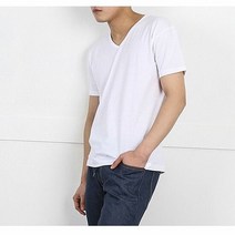 남성 브이넥 기본 반팔티 1P 무지티 남성티셔츠 남자티셔츠 남성