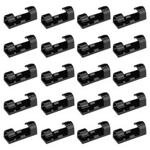 전자올겐 드릴링 코드 관리 없음 USB 케이블 마우스 정리용 접착 클립 20 개 세트 데스크탑 와이어 클램, 02 Black