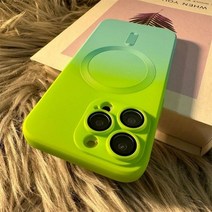 럭셔리 맥세이프 무선 충전 패턴 케이스 아이폰 호환 11 12 1314 프로 맥스, 형광 녹색, For iPhone 11Pro Max