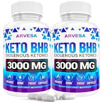 아르베사 케토 BHB 3000mg 60캡슐 2팩, 1개, 1
