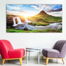 아란아트 생기그림 풍경화 그림액자 풍수인테리어 거실인테리어액자, 08 찬란한 폭포