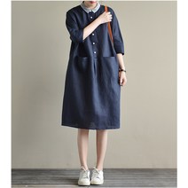 원피스 하객 여성원피스 뷔스티에 정장 쇼핑몰 정장 s라인 빅사이즈캐주얼 드레스 문학 느슨한 스티치 스커트 기질 린넨 봄 여름 드레스