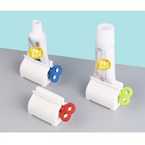알뜰 태엽 치약짜개 튜브 화장실 양치용품 절약 디스펜서 기계 집게, 레드