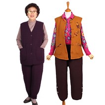 면누빔조끼바지세트 겨울개량한복 생활한복할머니의류