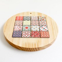 원형 나무 냄비 받침 만들기 재료 티코스터 목공 체험 diy 키트 반제품, 원형 냄비받침