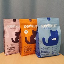 쿠쿳 캣 기호성좋은 유산균 사료 1.5kg 3종 키튼/어덜트치킨 오리/어덜트연어 흰살생선, 키튼(어린고양이) 치킨&칠면조 1.5kg