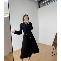 체크 트위드 포버튼 허리잘록 화이트버튼 A라인 모직코트 여성플레어 울코트 여성 플레어 수입 럭셔리 빅카라 겨울코트