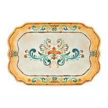 Supreme Housewares 50.8cm(20인치) 멜라민 서빙 트레이 서빙 플래터 직사각형 트레이 BPA 프리 대형 트레이 샤퀴테리 음식 과일 간식 및 디저트용 (토스