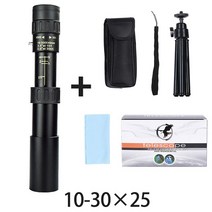 스카이워쳐 천체망원경 적도의 우주 입문용 굴절 휴대용 강력한 10-300x40 Hd 줌 망원경 고품질 금속 단안, 03 10x30x25 set1