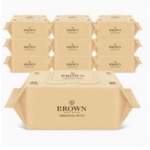 브라운 오리지널 플러스 저자극 아기물티슈 캡형, 23팩, 80매