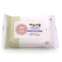 하늘선물 미니 물티슈, 20매, 4팩