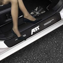 4pcs 자동차 탄소 섬유 스티커 도어 씰 프로텍터 ABT 아우디 RS3 RS4 RS5 RS6 RS7 SQ7 TT A5 A4 SQ2 Q5 VW, 01 4pcs for ABT