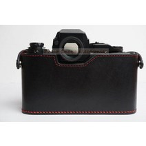 수제 진짜 가죽 가방 케이스 커버 니콘 F3HP F3T 카메라 블랙 또는 브라운, 02 black